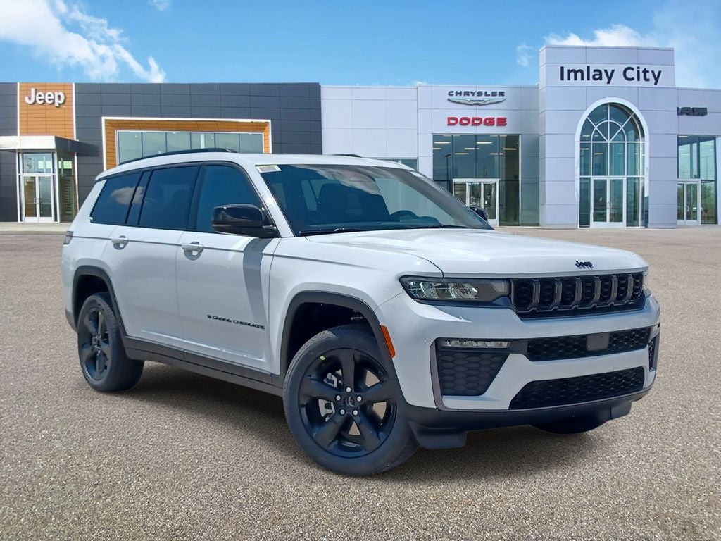 2026 Jeep Grand Cherokee GRAND CHEROKEE L LIMITED 4X4 in Bright White Clear-Coat Exterior Paint — front three-quarter view