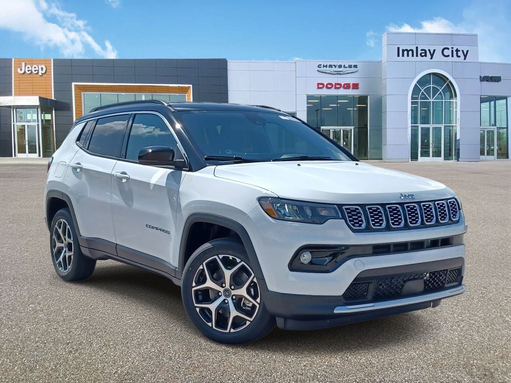 2026 Jeep Compass COMPASS LIMITED 4X4 in Bright White Clear-Coat Exterior Paint — front three-quarter view