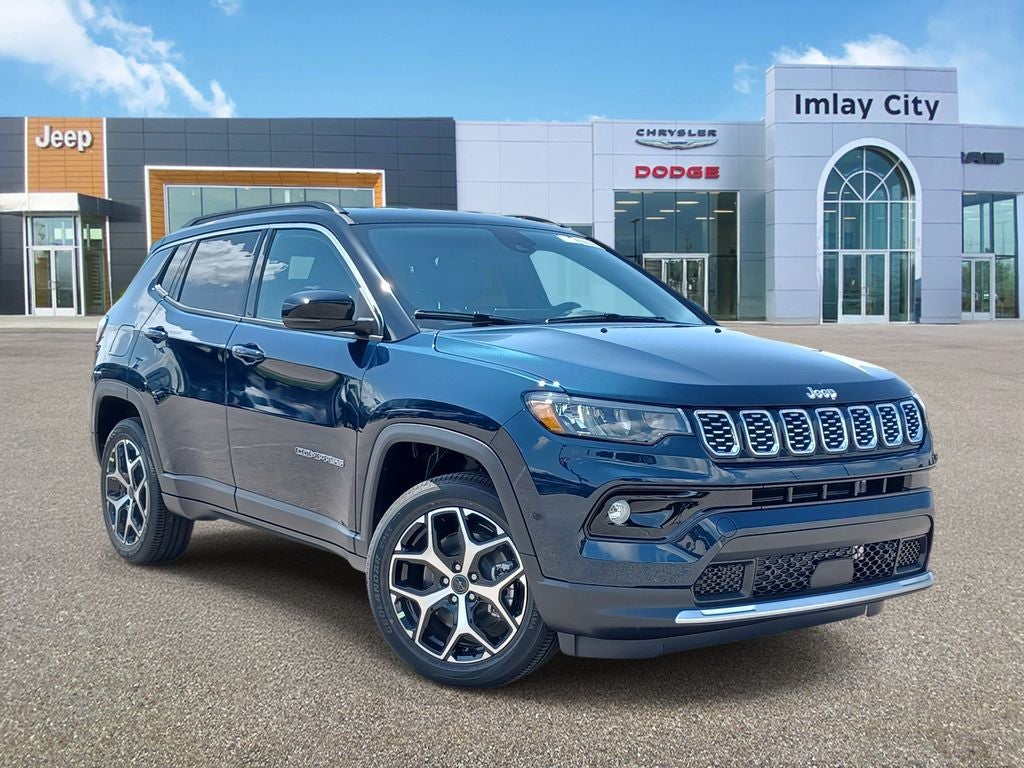 2026 Jeep Compass COMPASS LIMITED 4X4 in Fathom Blue Pearl-Coat Exterior Paint — front three-quarter view