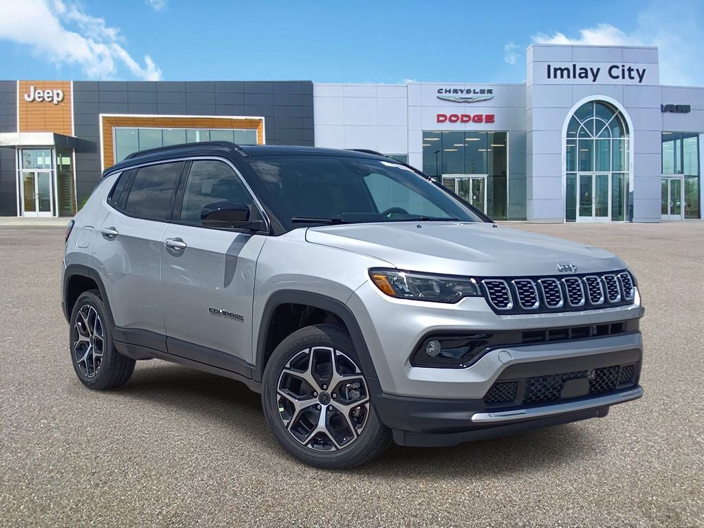 2026 Jeep Compass COMPASS LIMITED 4X4 in Silver Zynith Metallic Clear-Coat Exterior Paint — front three-quarter view