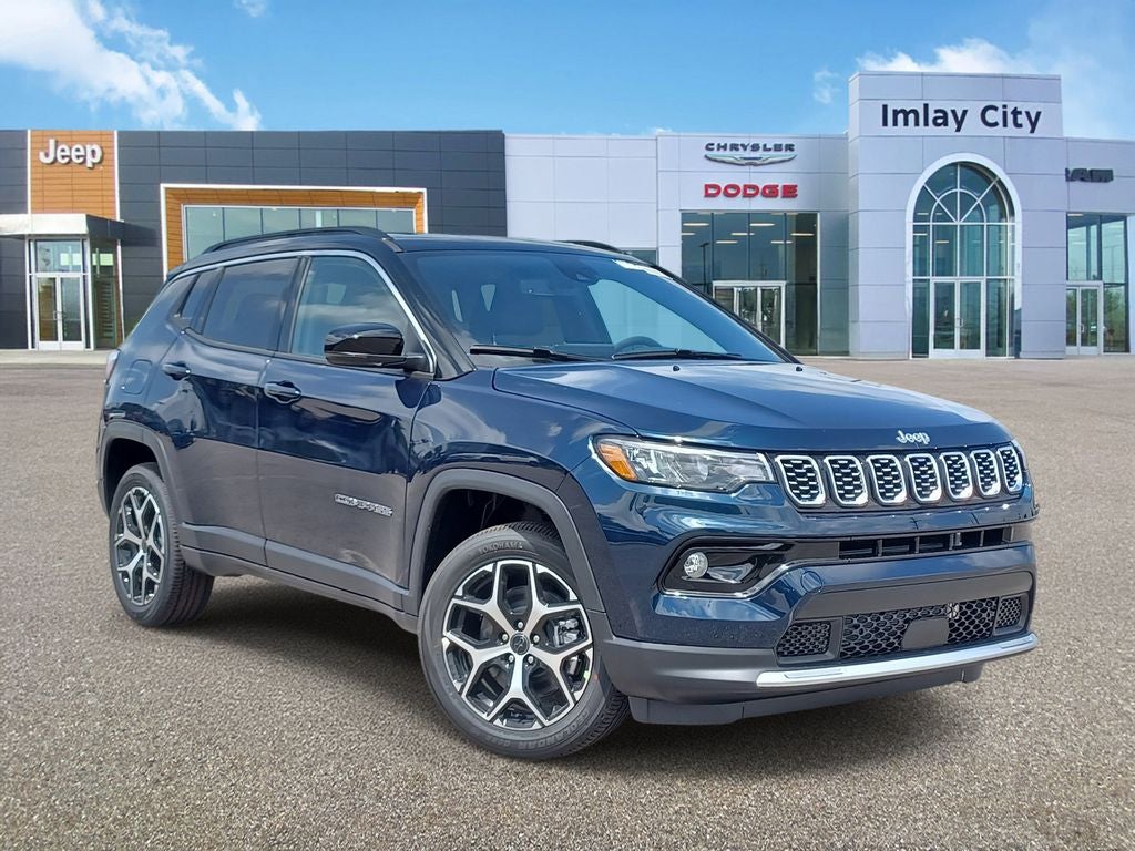 2026 Jeep Compass COMPASS LIMITED 4X4 in Fathom Blue Pearl-Coat Exterior Paint — front three-quarter view