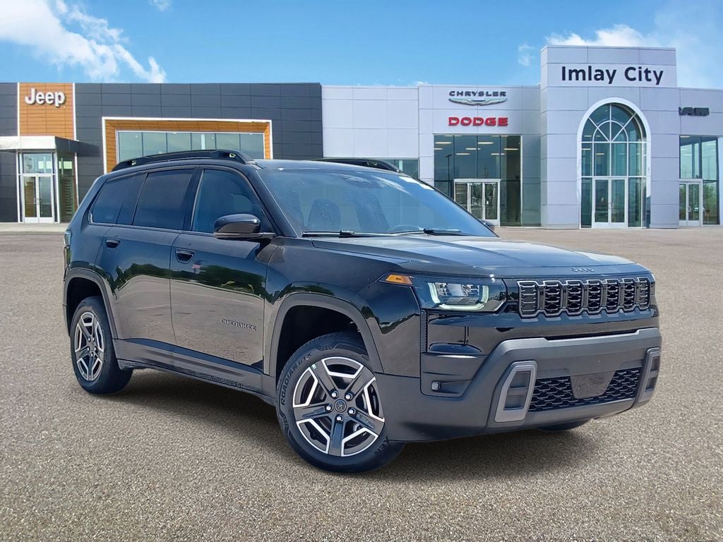 2026 Jeep Cherokee CHEROKEE LIMITED 4X4 in Diamond Black Crystal Pearl-Coat Exterior Paint — front three-quarter view