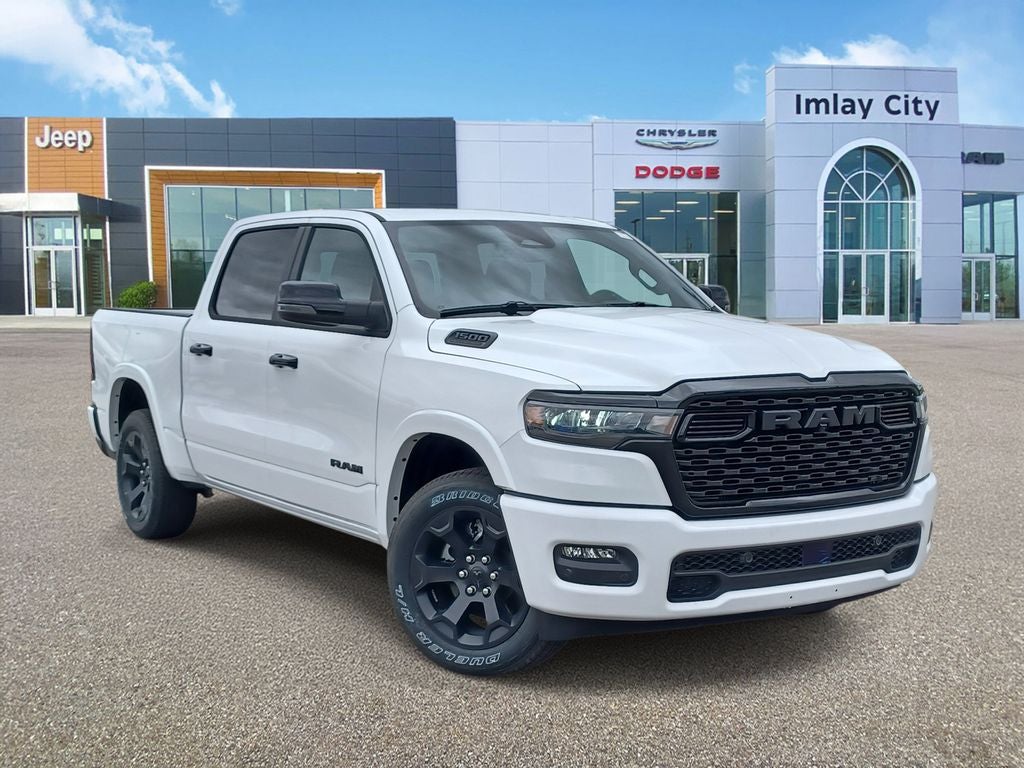 2026 RAM Ram 1500 RAM 1500 BIG HORN CREW CAB 4X4 5'7' BOX in Granite Crystal Metallic Clear-Coat Exterior Paint — front three-quarter view