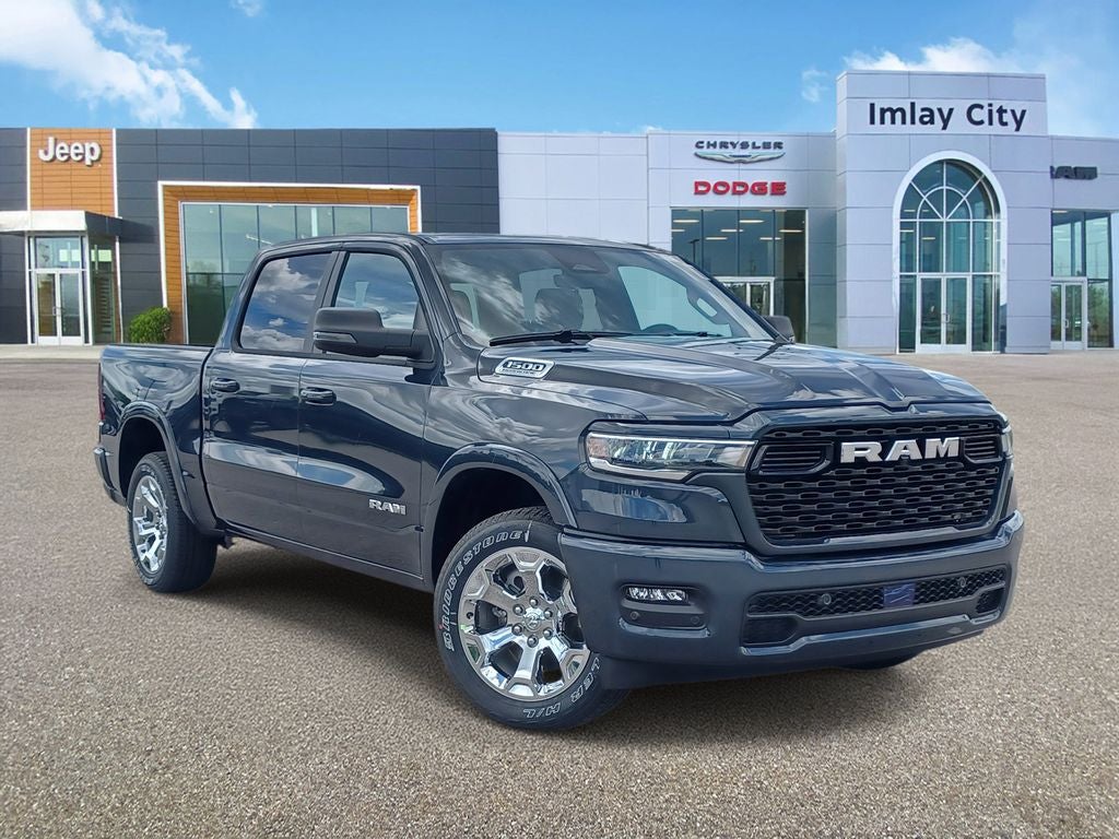 2026 RAM Ram 1500 RAM 1500 BIG HORN CREW CAB 4X4 5'7' BOX in Forged Blue Metallic Exterior Paint — front three-quarter view