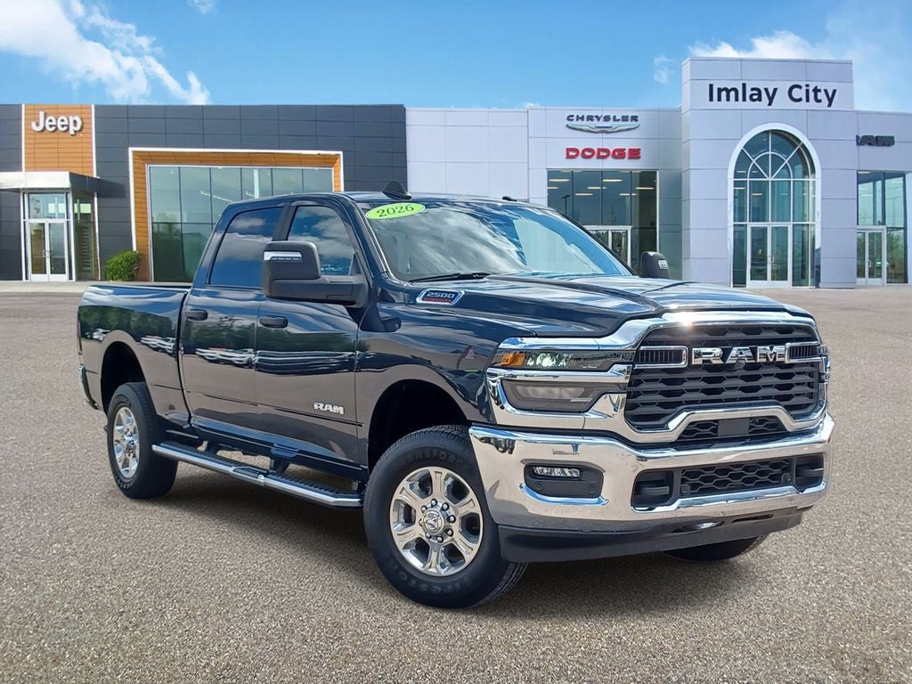 2026 RAM 2500 Big Horn Crew Cab 4x4 6'4' Box in Forged Blue Metallic — front three-quarter view