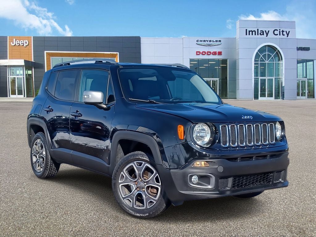2016 Jeep Renegade Limited in Black — front three-quarter view