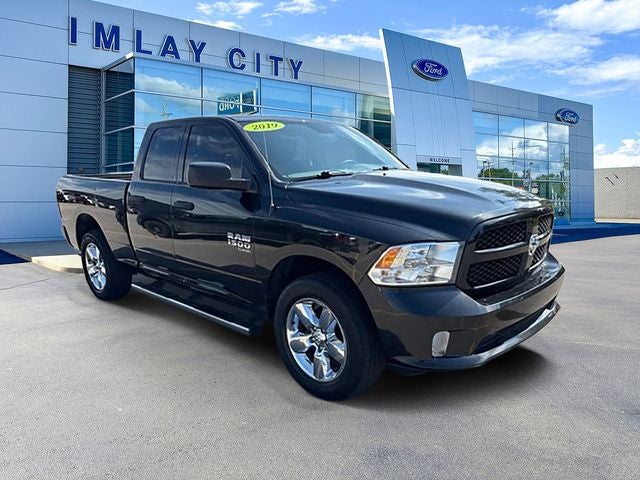 2019 RAM 1500 Classic Express in Brilliant Black Crystal Pearlcoat — front three-quarter view