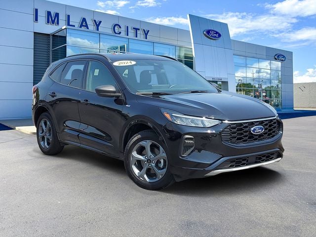 2024 Ford Escape ST-Line in Black Metallic — front three-quarter view