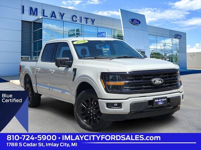 2024 Ford F-150 XLT in Avalanche Gray — front three-quarter view