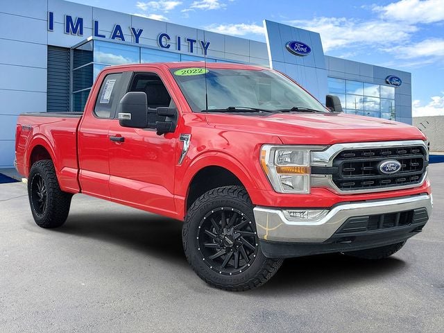 2022 Ford F-150 XLT in Race Red — front three-quarter view